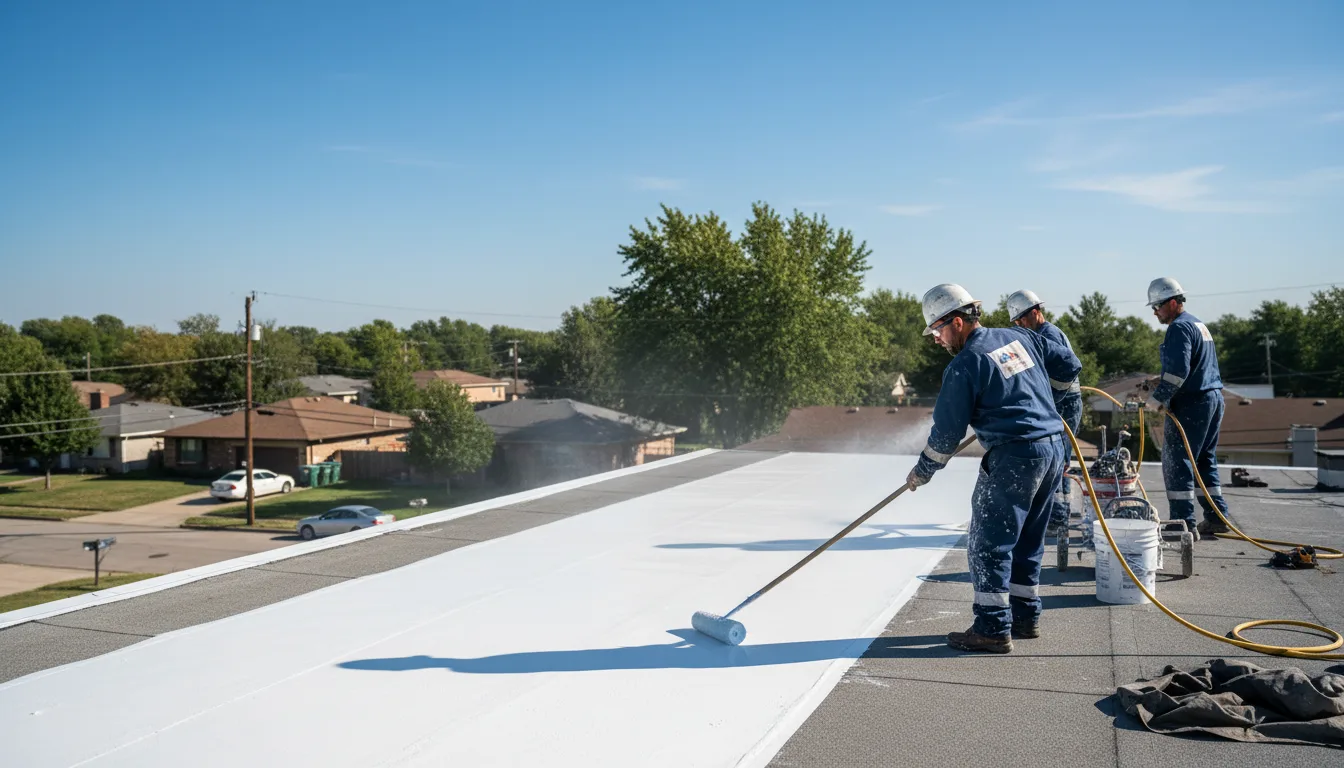Commercial roof coating in Doole, TX near me